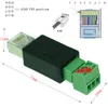 RJ45-Netzwerkanschluss, männlich, 8P8C, modularer Stecker auf RS485-Schraubklemmen-Adapter