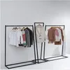 Shopping racks in clothing stores Bedroom Furniture Ground-type iron clothes rack Showcase hanger cloth and hats shelf Ancient side hangers