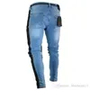 Pantaloni jeans casual da uomo nuovi estivi pantaloni lunghi hip-hop a righe jeans skinny streetwear S-3XL