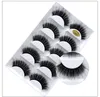 50 paires 3D Vison réutilisables Faux Cils 100% réel Sibérie 3D Vison Strip cheveux Maquillage Faux cils longs individuels Cils Mink Lashes