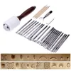 Livraison gratuite 25 pièces artisanat en cuir couteau à découper lame outils timbres pour couture en cuir marteau gaufrage biseauté kit bricolage en cuir artisanat