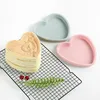 Kalp Şekli Silikon Kalıp Kek Kalıbı 8 inç Olmayan Yapışkan Olmayan Kolay Demould Pişirme Plaka DIY Pişirme Aracı