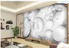 beautiful scenery wallpapers Modern minimalist three-dimensional circle pattern fashion TV background wall