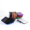 Alliage d'aluminium Mini porte-documents Porte-cartes Couleur Boîte à cartes anti-magnétique Protable Cover Case Haut de gamme Stripe Resistant Aluma Wallet BH2524 CY