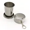 Stainless Steel Portable Outdoor Travel Camping Folding Foldable Collapsible Cup 75ml LX6963