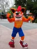 2019 Vente directe d'usine Personnage de dessin animé Crash Bandicoot Costume de mascotte Taille adulte Vente chaude Anime Costumes Carnaval Déguisements Kits pour s