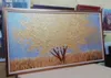 Handgeschilderde mes gouden boom olieverfschilderij groot palet 3D schilderijen voor woonkamer moderne abstracte kunst aan de muur foto's5267099