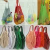 Мода Строка Покупки Фрукты Овощи Бакалея сумка Shopper Tote сеть сетка тканый хлопок мешок плечо руки многоразовых сумки бакалеи WX9-365