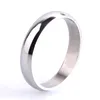 free shipping 3mm Silver Smooth 316L Stainless Steel wedding rings for women men wholesale