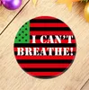 Nouveau je ne peux pas respirer l'insigne Black Lives Matter Badge Alloy George Floyd Brooch American Parade Badge Party Favor 6086
