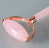 Fabrikpreis Jade Roller Gesichtsmassagegerät Rosenquarz Anti Aging Jade Stein Roller Roségold Metall