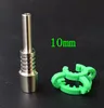 Ny Titanium Tips Inverterad Nail 10mm 14mm 18mm Quartz Tips Plast Keck Clip för oljeplattor Glas Vattenrör Bongs