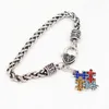 Charm armband mode kvinnliga armbanden legering emalj autism medvetenhet bit autistiska armband tjej smycken #131289i