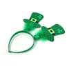 الأخضر القديس باتريك اليوم الأيرلندية شامروك قبعة عقال Bopper الشعر التبعي هدية