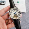 Лучшие роскошные продажи мужские часы механические автоматические движения дизайнер маленький циферблат работа кожаный ремешок мужские часы 45мм случай Montre De Luxe