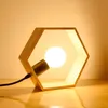 Art Square Drewno Desk Lampa E27 Holder Solidne drewniane lampy stołowe do sypialni nocne światło nocne