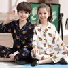 Conjuntos de pijamas de bebê 2020 novo outono crianças dos desenhos animados pijamas para meninas meninos pijamas de manga comprida algodão roupas infantis 7872052