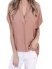 Blusa de moda para mujer, blusa informal de manga corta de gasa de verano para mujer, blusa para el trabajo, blusas de oficina para mujer de moda 2019 New1