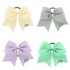 2020 Wholesale 8" Large Cheer Bow Baby Girl Solid Ribbon Cheer Bows With Alligator Clip Handmade Girls Cheerleading Bows