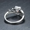 Opal Diamond Ring Heart Love Rings luxury designer jewelry women rings wedding engagement rings fashion jewerly gift