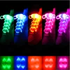 200pcs (100 paia) Impermeabile Light Up LED Lacci delle scarpe Moda Flash Disco Party Incandescente Notte Sport Lacci per scarpe Stringhe Multicolori Luminoso