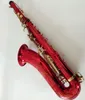 2020 Nuevo saxofón tenor Mejor calidad Suzuki B Flat Tenor saxofón instrumento musical Rojo con estuche de grado profesional