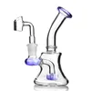 6,3 inch Kleine kleurrijke mini -glazen Hookah Bent Style Water Pipe Oil Dab Rig met 14 mm gewricht