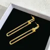 Mode-hot koop messing materiaal eenvoudig ontwerp goud druppel oorbel voor vrouwen oorbel sieraden cadeau PS5652