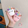 Unicorn Pegasus 3D Cute Cartoon Cases Earphone Charging Box Set for Apple Airpods 1 2 Wireless Earbuds Protective Cover Case With Hook