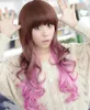 brown and pink wig
