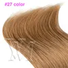 12-26 tum Clip Ins European Brasilianska Human Hair Silke Straight Extensions Obehandlade 180g Naturliga svarta Goldenins Mänskliga hårförlängningar