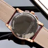 新しいホーマッジRDDBHO0569ローズゴールドホワイトテクスチャダイヤルVKクォーツクロノグラフメンズウォッチブラウンレザーストップウォッチ時計TimeZonewatch E02B2