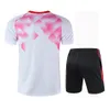 New badminton suit men039s and women039s short sleeve quick drying table tennis suit badminton sportswear shirt1245634