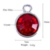 240 sztuk / partia Kolorowe 10 * 7mm Birthstone Crystal Birthstone Charms Floating Charms do Handmade Biżuteria Biżuteria DIY Bransoletka i Naszyjnik X280