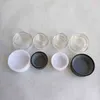Glass Wax Containers 5ML 9ML Clear Bottle Round Pyrex Glass Jars Dab Dry Herb Container Storage With Screw cap Lid Cigarette