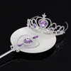 Bevroren Prinses Crown Twinkle Haaraccessoires en Magic Wand voor Baby Meisjes Cosplay Party Accessoires Kinderen Dag Gift