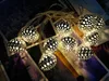 Unieke Marokko Style Ball LED String Lights Batterij Operated Avond Light voor Christmas Wedding Restaurant Hotel Decoration