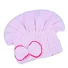 Women Textile Dry Microfiber Turban Quick Hair Hats Breathable Drying Towel Bath Shower Caps 4 Colors