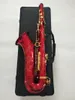 2020 Suzuki Red New Hand Carved Flowers Saxophone Tenor mässing Musik Instrument EB Tune Sax med fodral och munstycke4443920