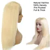 613 Light Blonde Ombre Color Remy Brazilian Straight Full Lace Wig Long Pre Plucked Glueless Lace Front Human Hair Wigs Black Wome2746
