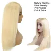 613 Licht Blond Ombre Kleur Remy Braziliaanse Rechte Full Lace Pruik Lange Pre Geplukt Lijmloze Kant Voor Menselijk Haar pruiken Zwart Wome279f