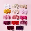 OC039S 2021 Children039S pannband Solid Color Flannelette Nylon Hair Accessories Large Size Baby Hairs Band Velvet Custom LO5293026