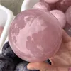 DHX SW 1 st cirka 10 cm toppkvalitet Pink Crystal Sphere Natural Prov Rose Quartz Ball Natural Crystal Healing Stone Reiki283i6277739
