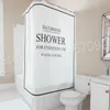 Modern Siyah Beyaz Banyo Perdesi Banyo Duş Günlük Kullanım Duş Perdesi Seti İskandinav Su Geçirmez 180x180cm2842296