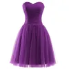 2019 Nowy Piękny Sweetheart Mini Prom Dresses z zamek Tulle Plus Size Homecoming Cocktail Party Specjalna okazja Suknia Vestido Fiesta BH42