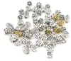 300 pcs/lot alliage mixte fleur feuille tibétain argent couleur entretoise en vrac perles en métal pour la fabrication de bijoux couture perles accessoires