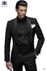Handsome One Button Groomsmen Shawl Lapel Groom Tuxedos Men Suits Wedding/Prom/Dinner Best Man Blazer(Jacket+Pants+Tie) AA154
