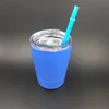 Kapaklı Bebek Kupası 12oz Paslanmaz Çelik Tumbler Sippy Kupası ve Hasır Çift Duvar İzoleli Şeker Renkler Quickily Teslimat