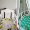 Children039S PlayPen Baby Bed Bumper Room Decor Lång stripvävning Plush Crib Protector Spädbarn Knutt Staket Kids Safety Barrie7371510