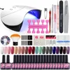 Nail Art Kits 36W / 80W Lampkit 15ml Quick Building Extensions Acrylic Gel Polish med 20pc UV för uppsättning